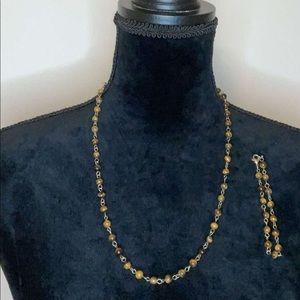 Tigers eye necklace/bracelet set.